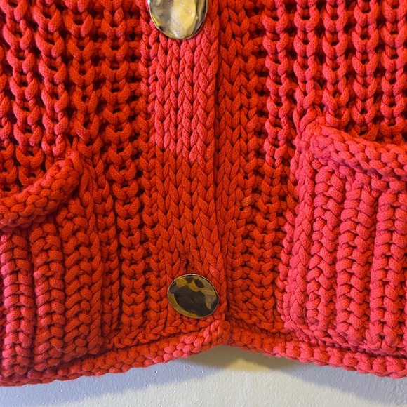 Zara Red Knit Cardigan Vest - Picture 3 of 7